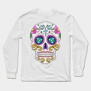 Mexican Skull Dia de los muertos Day of the dead Long Sleeve T-Shirt